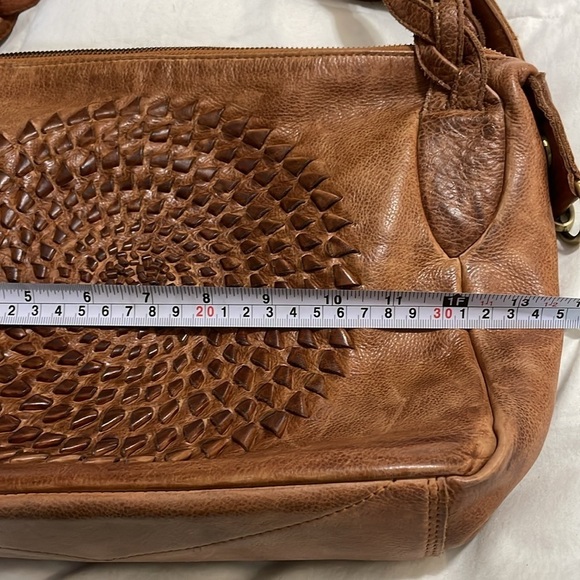 MILO |Vichy 172 |Brown | Boho|Leather |Handbag/Crossbody |Braided Handles| Purse - Picture 13 of 17